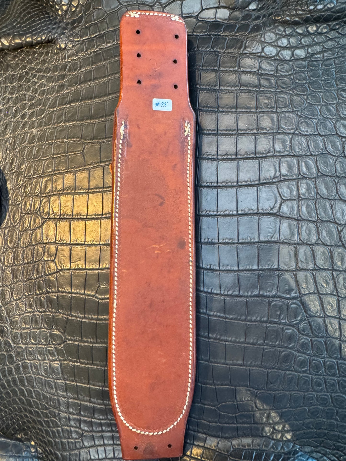 Randall Model 6-9 or 12-9 Sheath in Tan Leather made by Johnson Sheaths in the 90’s for Randall Knives.