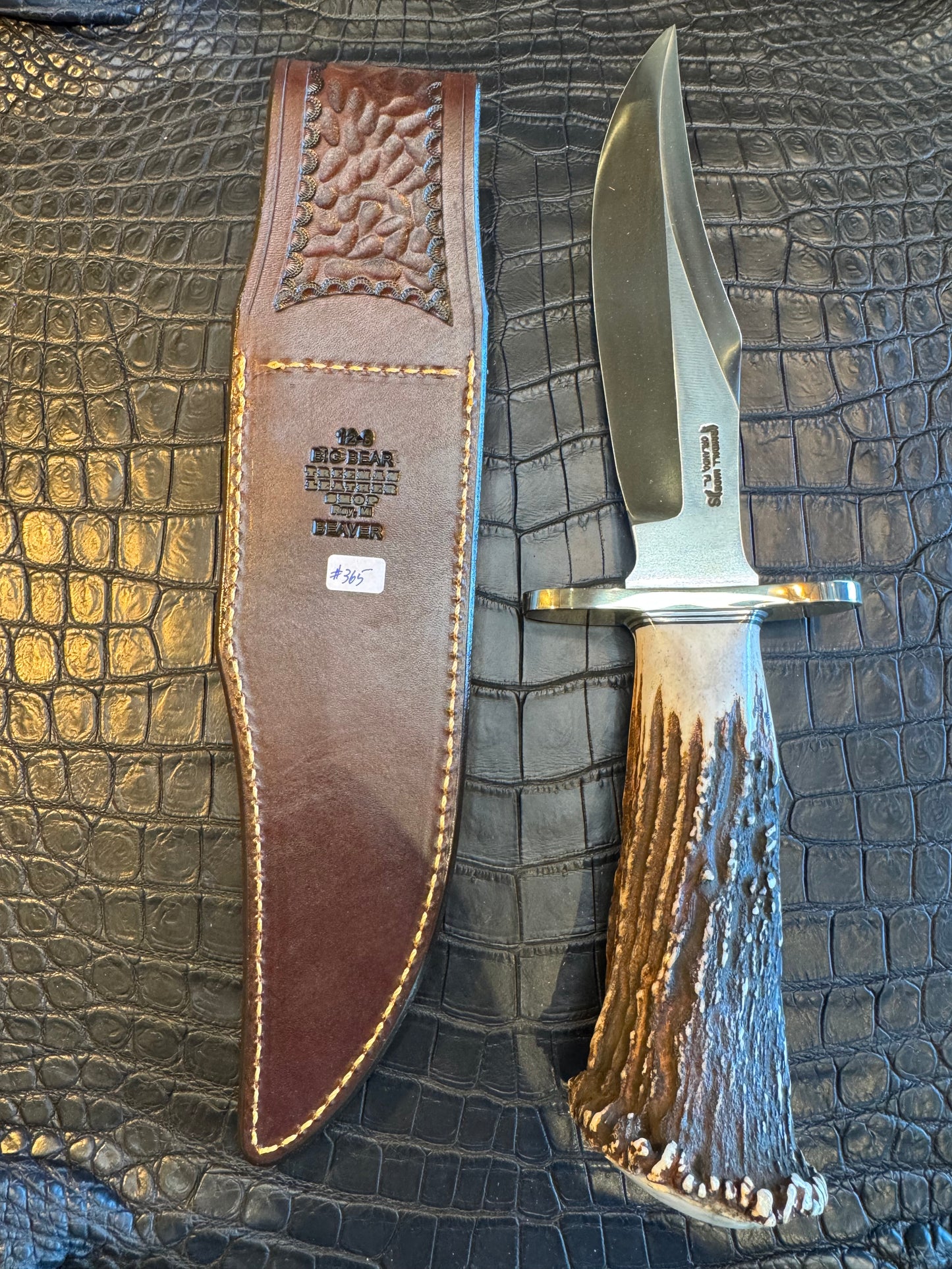 Randall Model 12-8 “Big Bear” Sheath in Exotic Beaver by Treeman. (Sheath only)