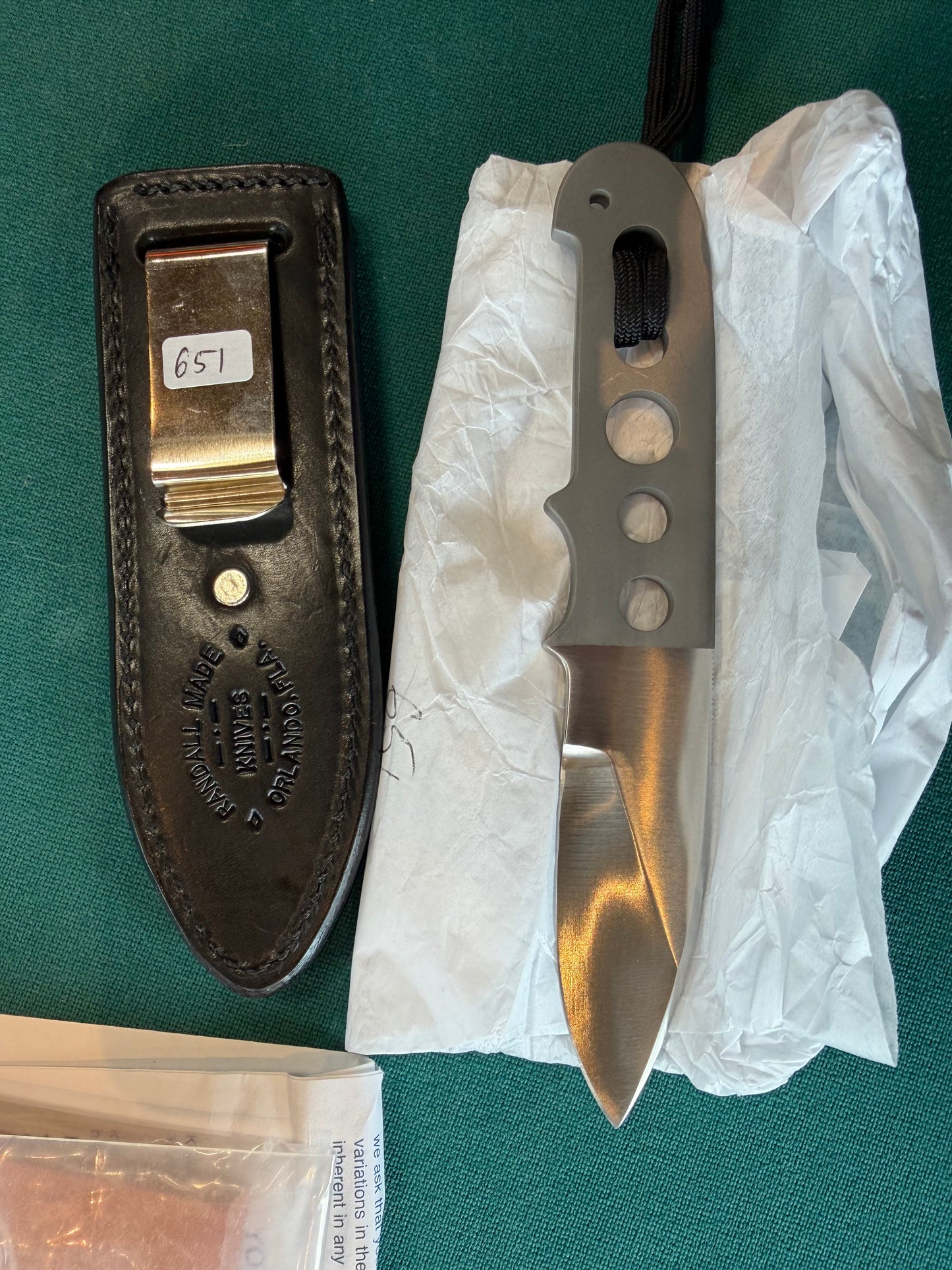 New in paper Randall Knife Model Triathlete “Non Catalog” Stainless Steel