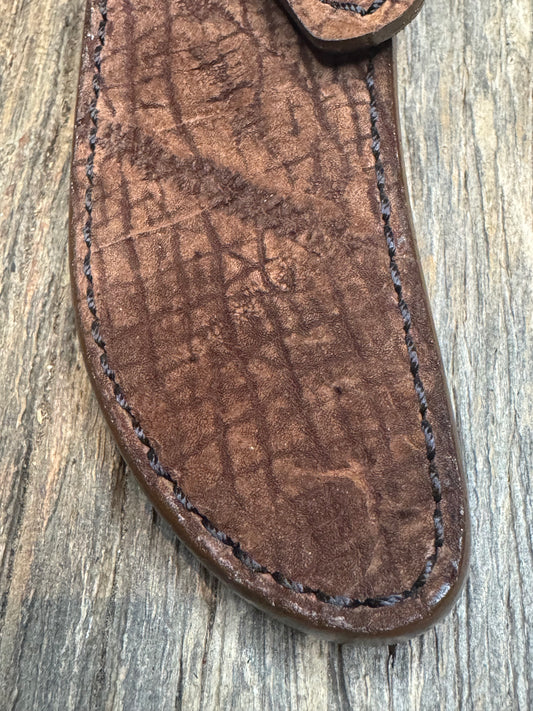 Randall Model 20 Sheath in Exotic Chocolate Hippo from Treeman.