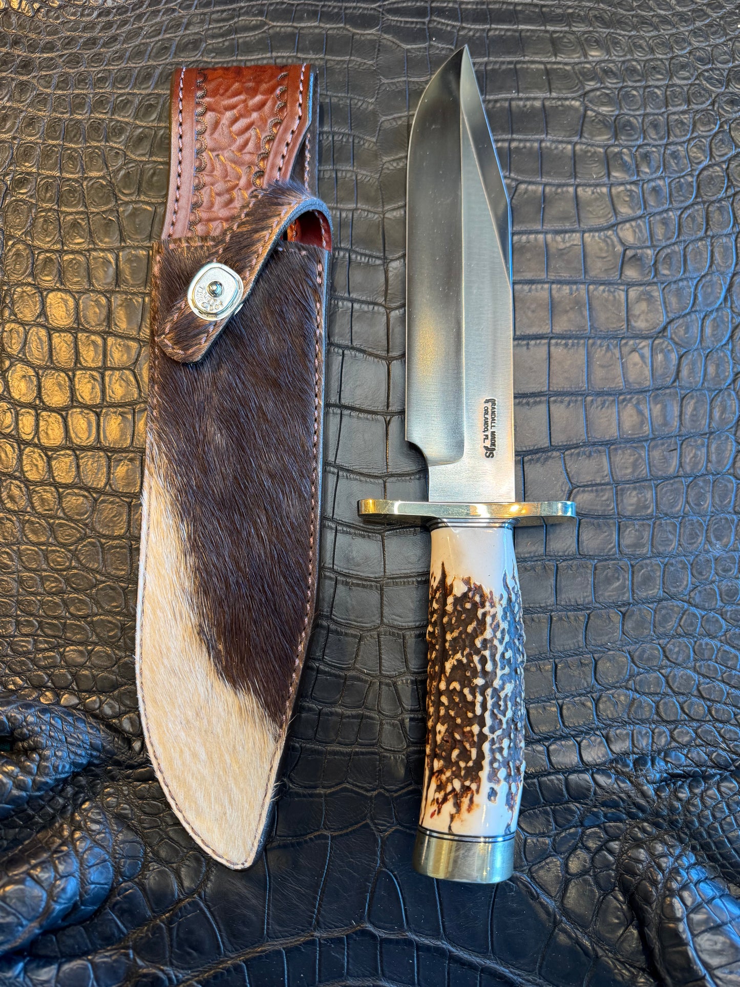 Randall Model 12-9/14 Grind Sheath in Exotic African Sable Fur by Treeman. Limited edition #8 of 9. (Sheath only)