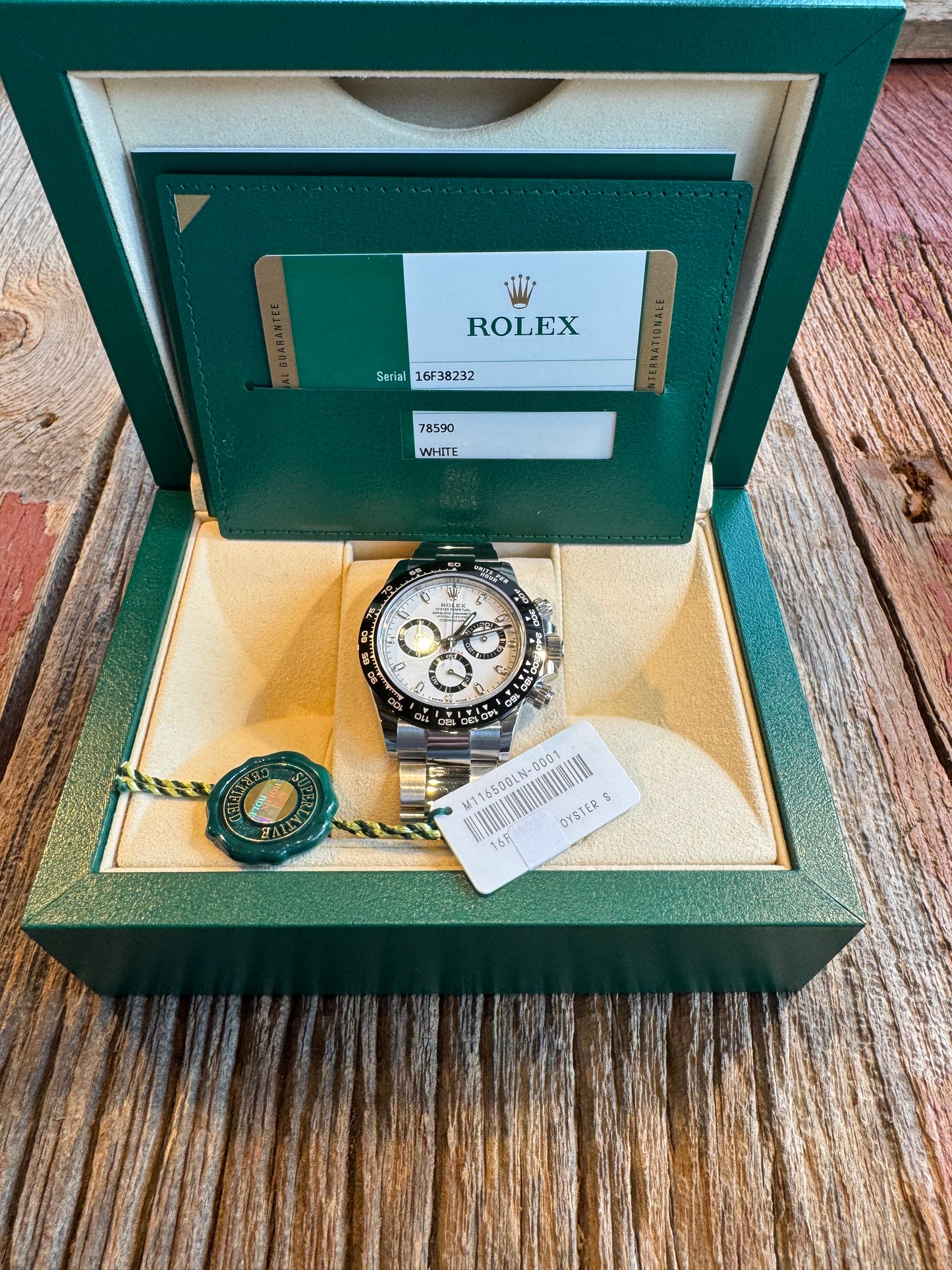 New in Box unworn 2018 Rolex Daytona Panda. Model # 116500LN contact via email for details.