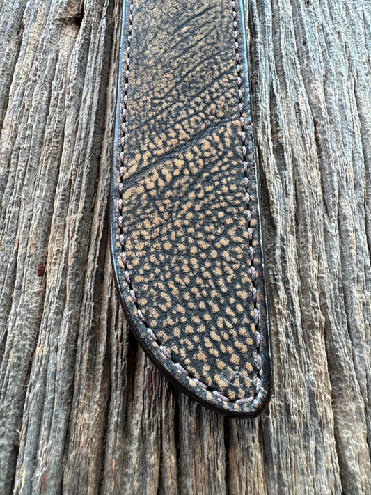 Randall Model 10-7 Fisherman Exotic Sheath in Giraffe by Treeman.