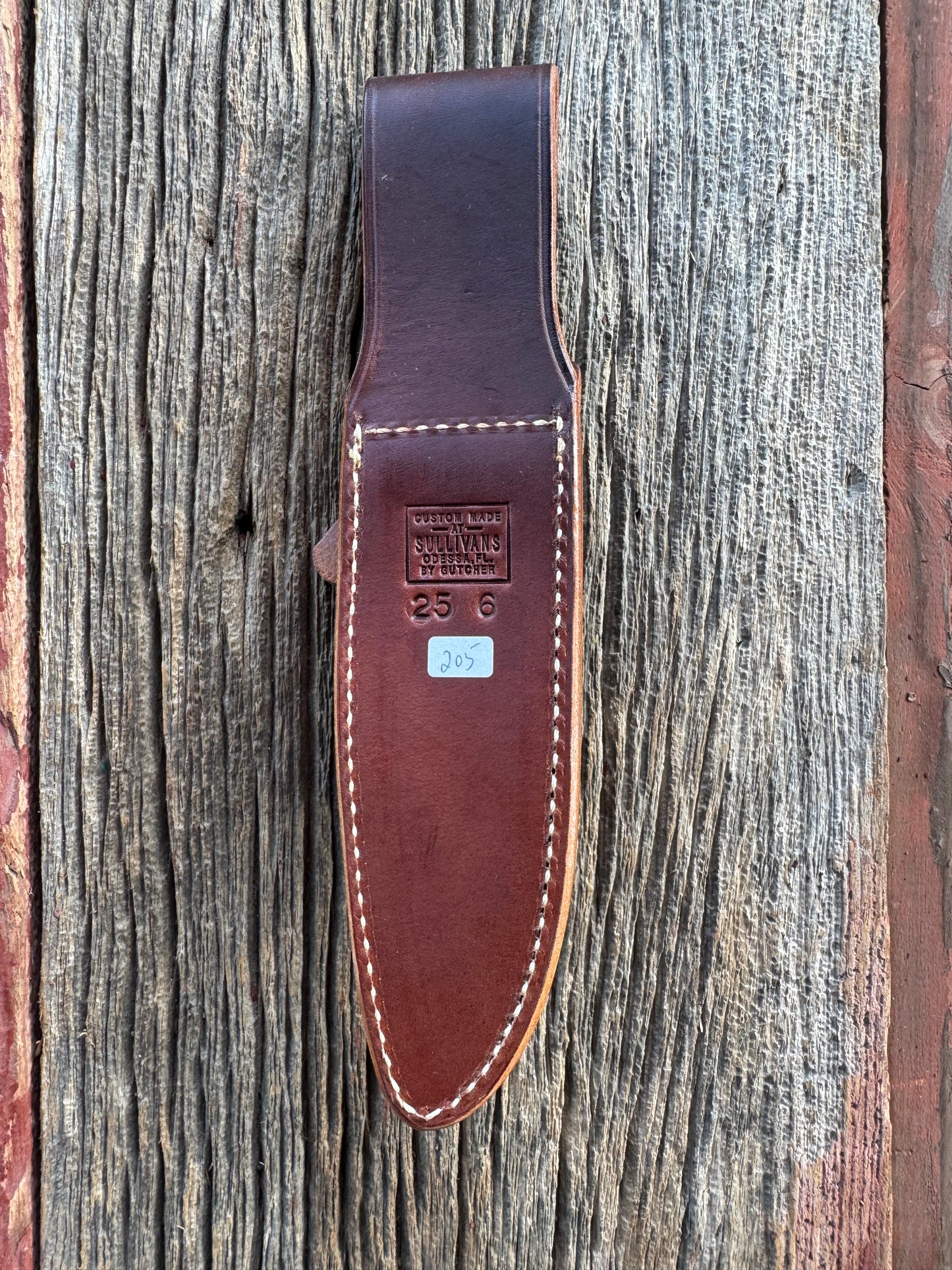 New Randall Sullivans by Gutcher Leather Knife Sheath Model 25-6 with Sharpening Stone.