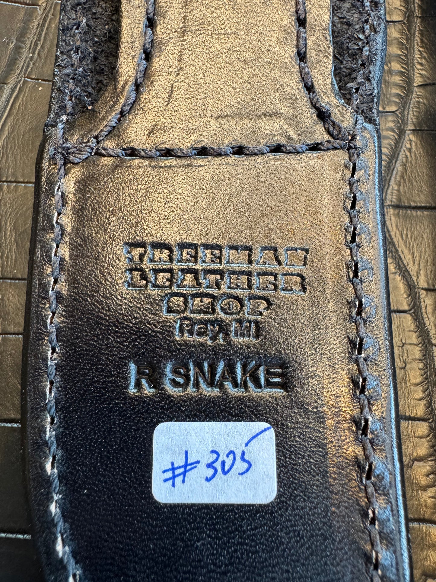 Randall Cattleman Model Sheath in Exotic Rattlesnake Skin from Treeman. (Sheath only)