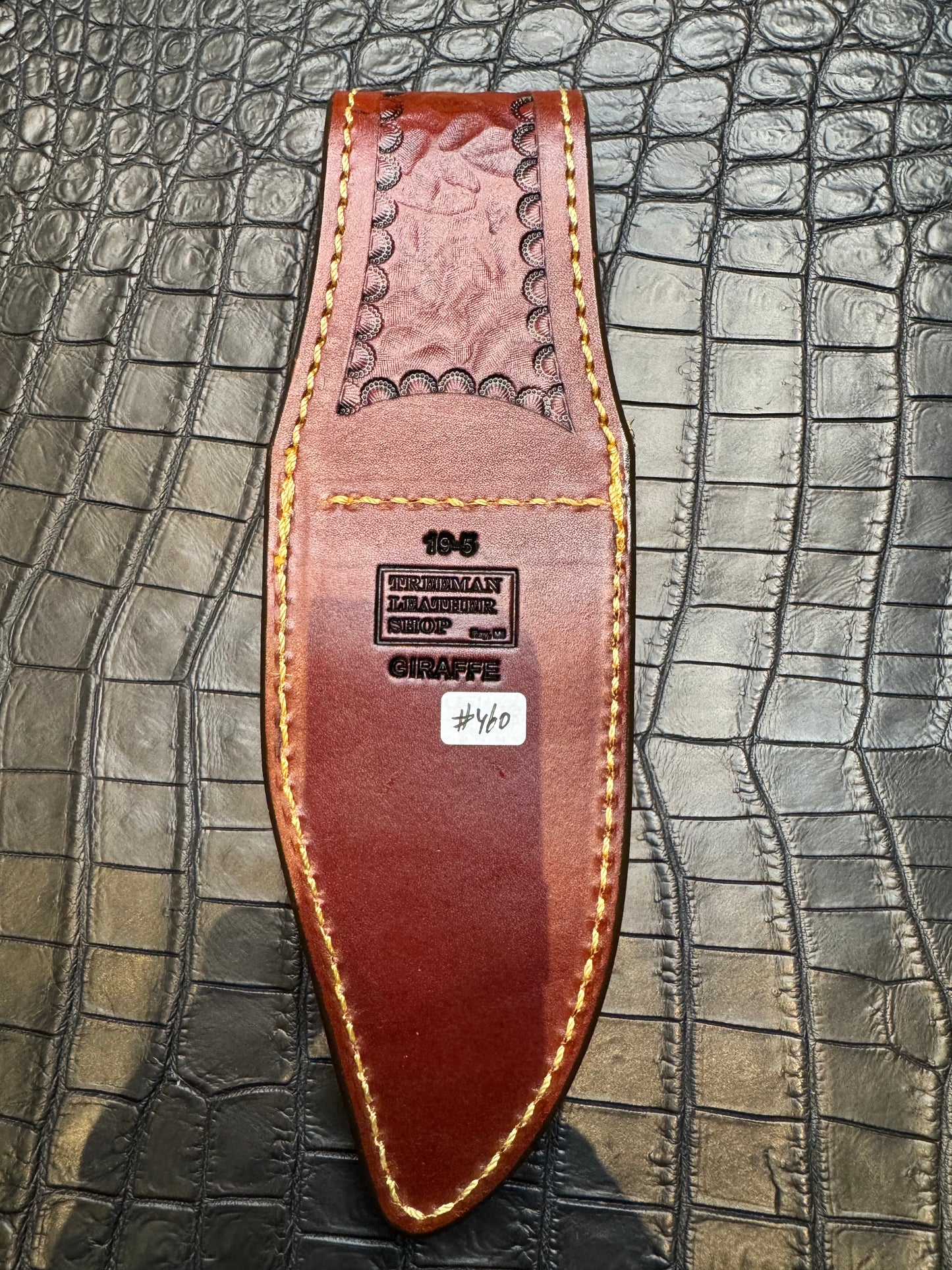 Randall Model 19-5 Exotic Giraffe Skin Sheath from Treeman.