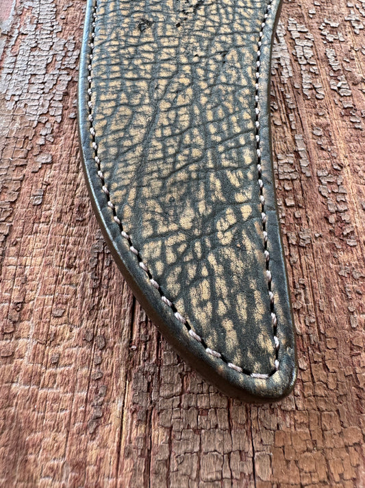 Randall Model 12-8 “Big Bear” Sheath in Exotic Giraffe leather by Treeman.