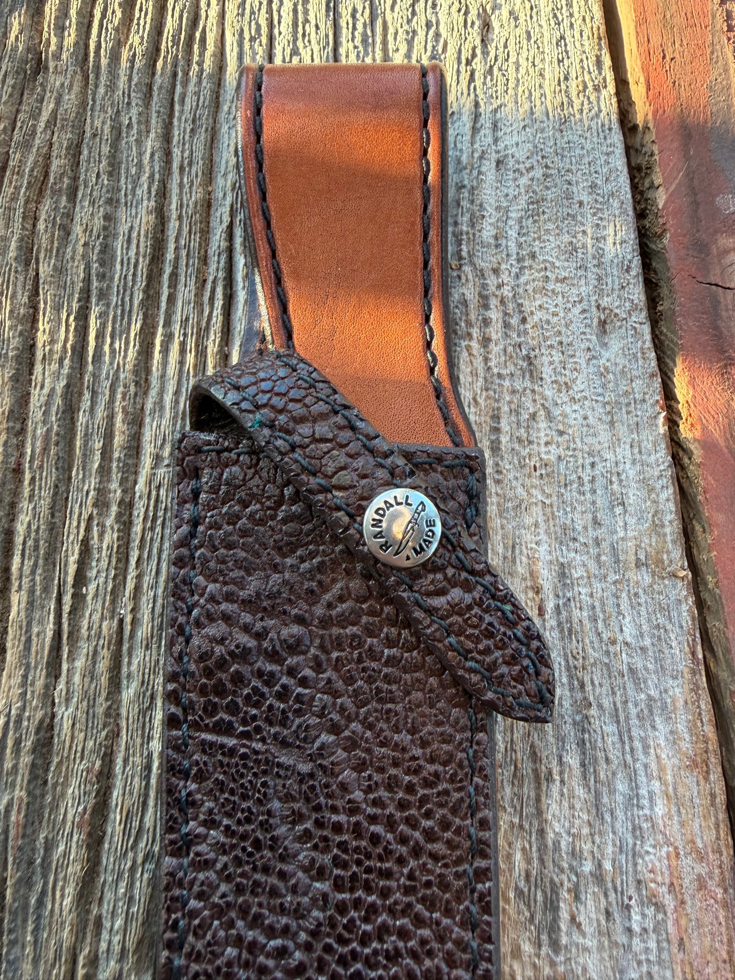 Very Rare Randall Sullivans by Gutcher Exotic Elephant Trunk Knife Sheath for a Bowles Special. Randall Snap!!