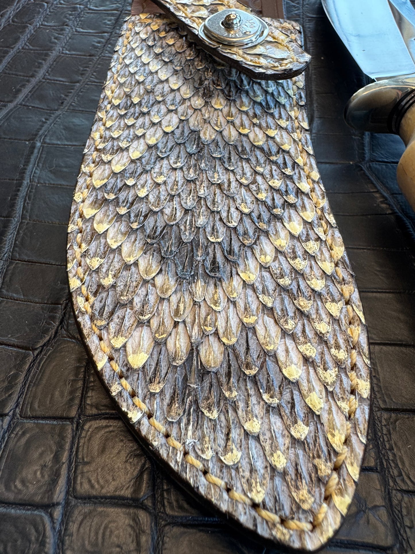 Randall Model RBS Rick Bowles Skinner Sheath in Exotic Rattlesnake Skin from Treeman. Sheath only
