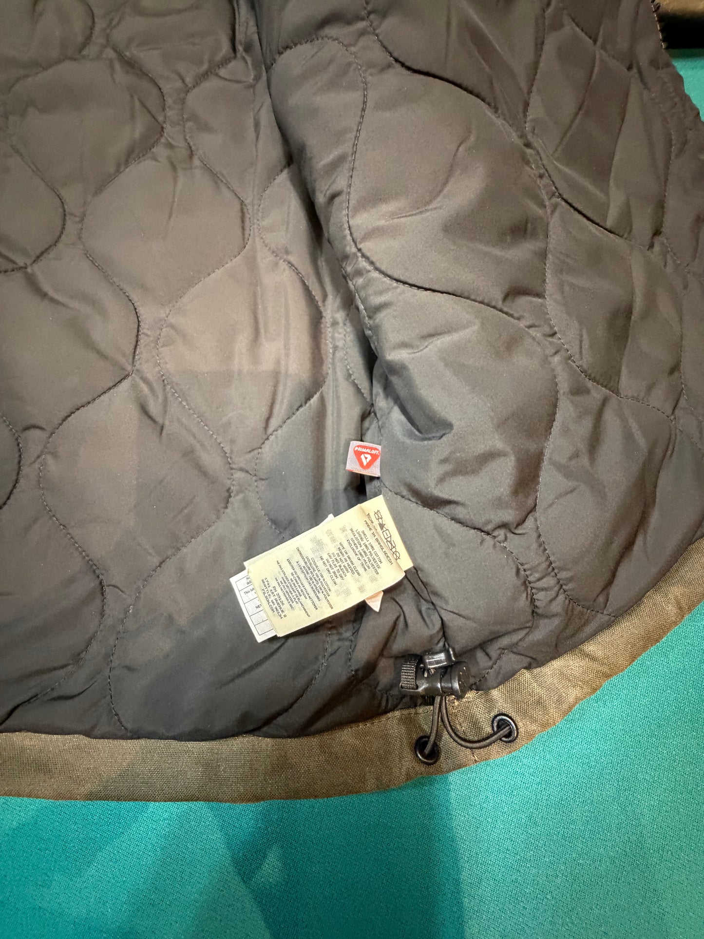 NWT Filson TIN CLOTH PRIMALOFT® JACKET in Otter Green in a size Large NWT