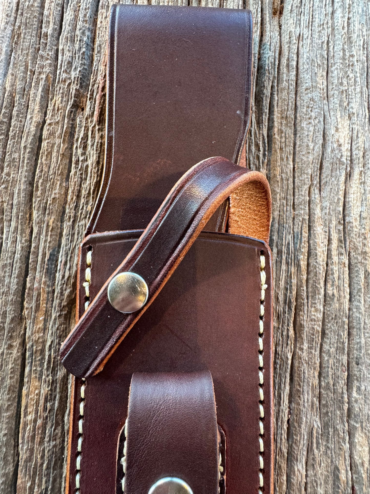 New Randall Sullivans by Gutcher Leather Knife Sheath for a Model Clinton Special with Sharpening Stone.
