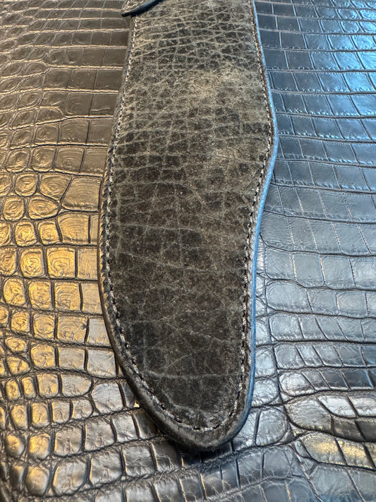 New Randall Model 12-11 Smithsonian “Smitty” Sheath in Exotic Black Hippo ( very rare) Custom Made at Sullivan’s by Gutcher.