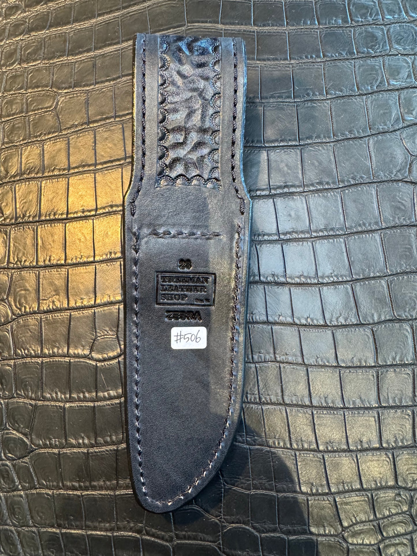 Randall Model 23 Exotic Sheath in Zebra by Treeman.
