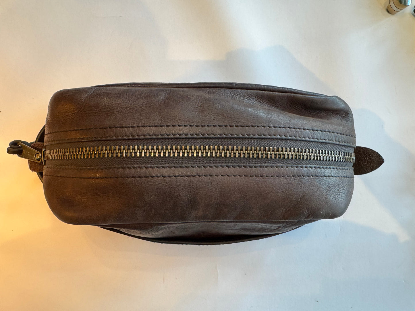 Rare Used Filson Travel Kit Dopp Weatherproof Sierra Brown Leather Made in USA