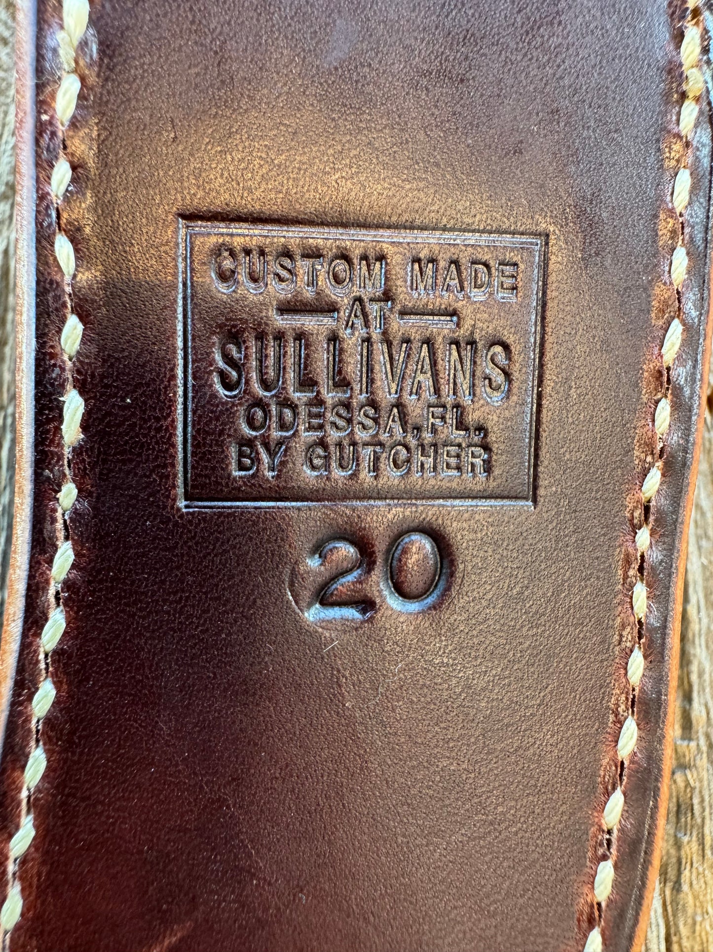 New Randall Sullivans by Gutcher Leather Knife Sheath for a Model 20 with Sharpening Stone.