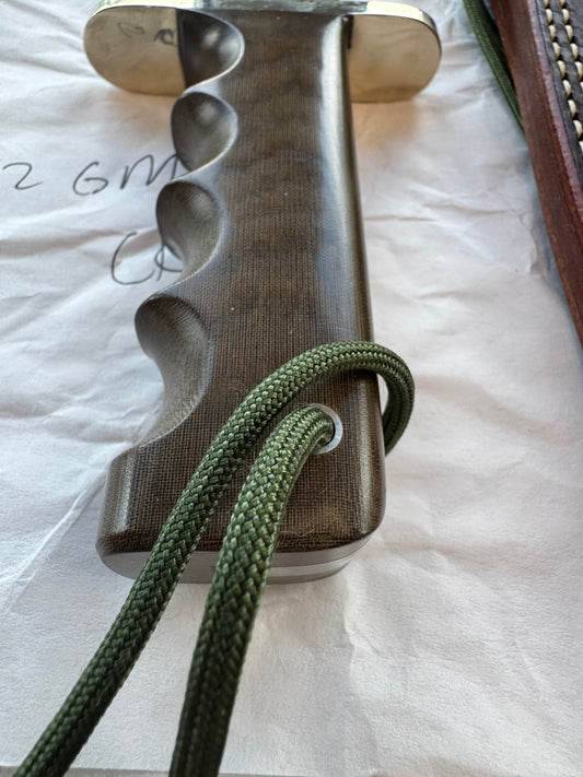 New in Paper Randall Knife Model 14 Green Micarta Nickel Hilt Full Tang Stainless