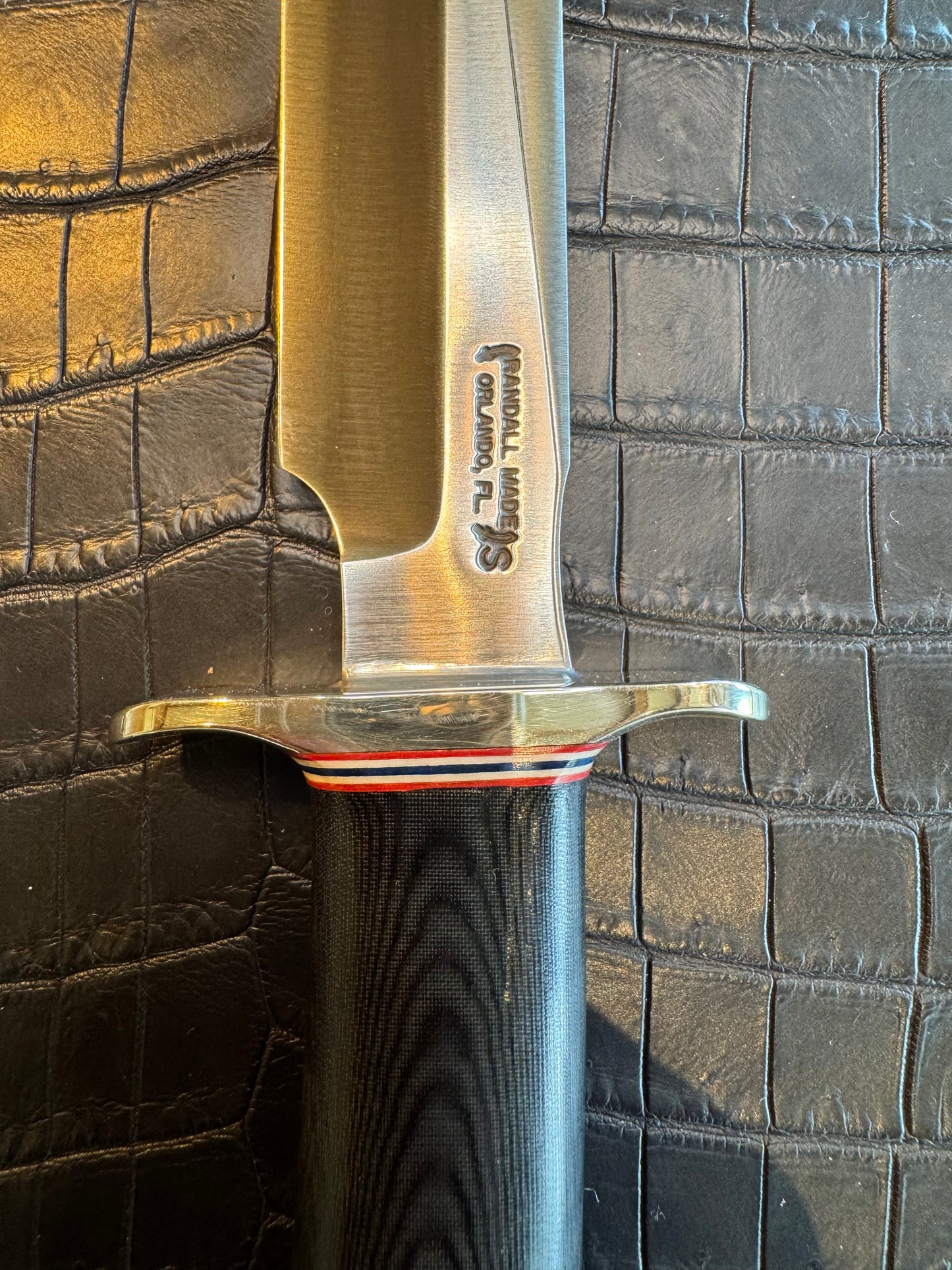 Randall Knife Model 1-7 Black Micarta Handle Stainless Steel Blade