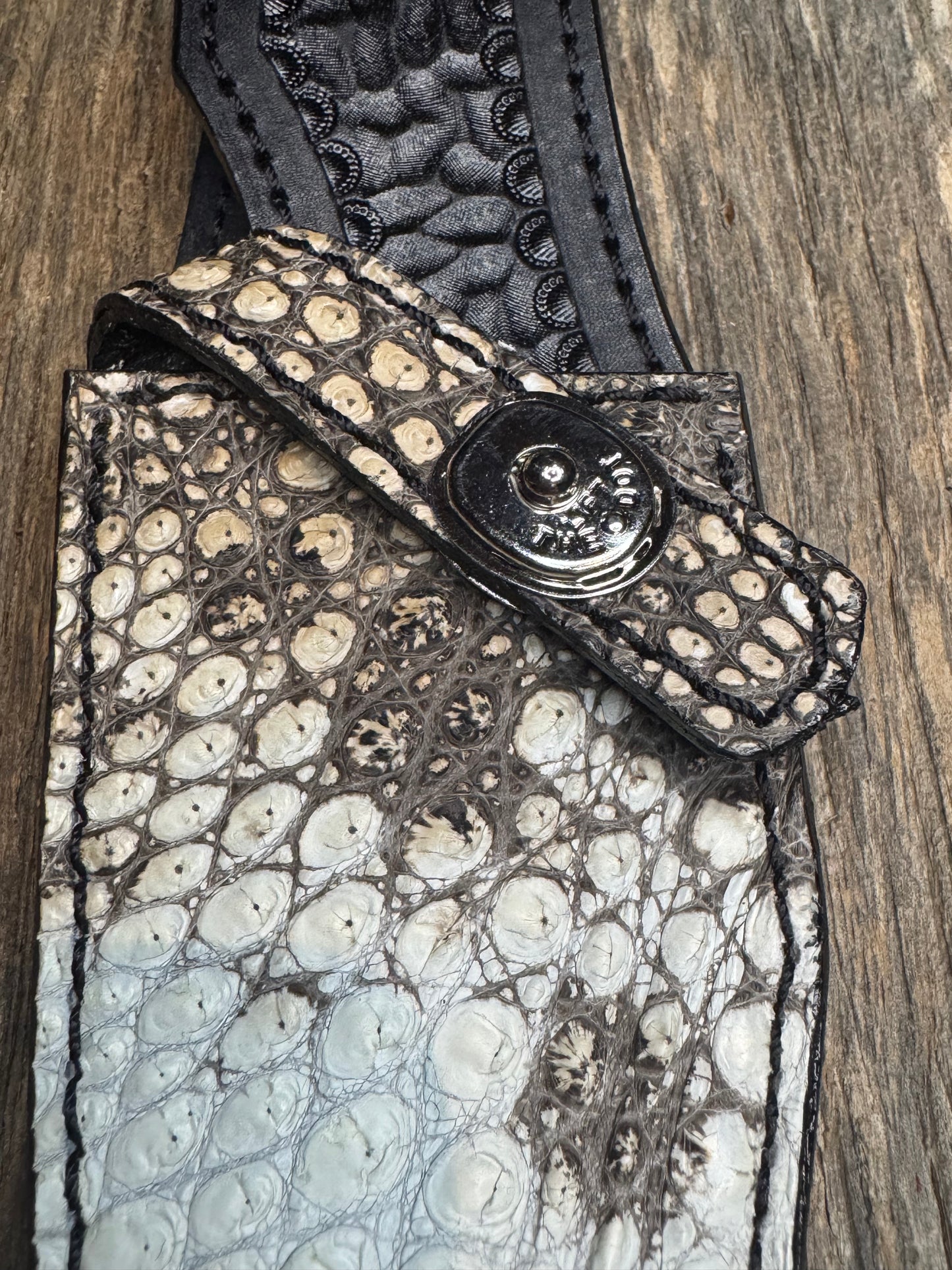 Randall Model 19-5 Exotic Natural Crocodile Sheath from Treeman.