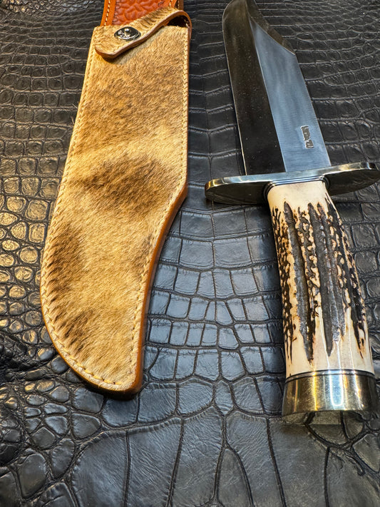 Randall Model Smithsonian “Smitty”Sheath in Exotic Giraffe Hide from Treeman. Sheath only