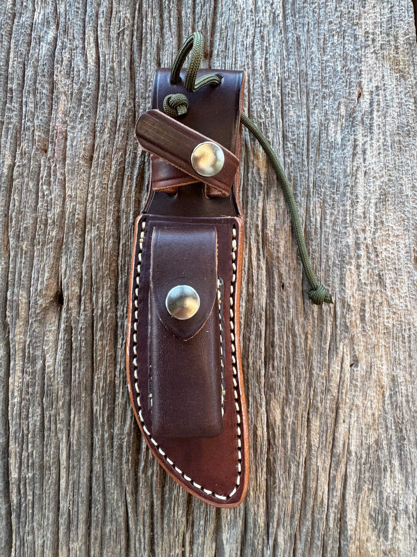New Randall Sullivans by Gutcher Leather Knife Sheath for a Model 20 with Sharpening Stone.