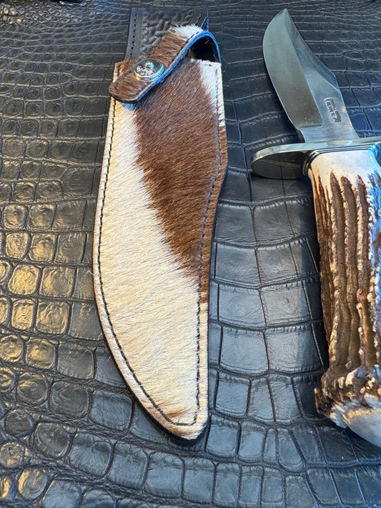 Randall Model 12-8 “Big Bear” Sheath in Exotic Zebra by Treeman. (Sheath only)