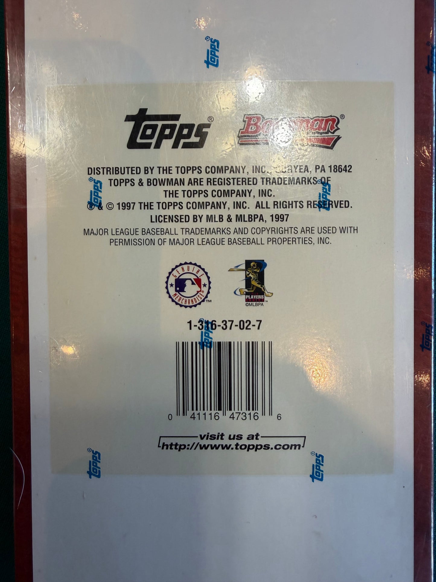 1997 Bowman Baseball Series 2 Factory Sealed Box