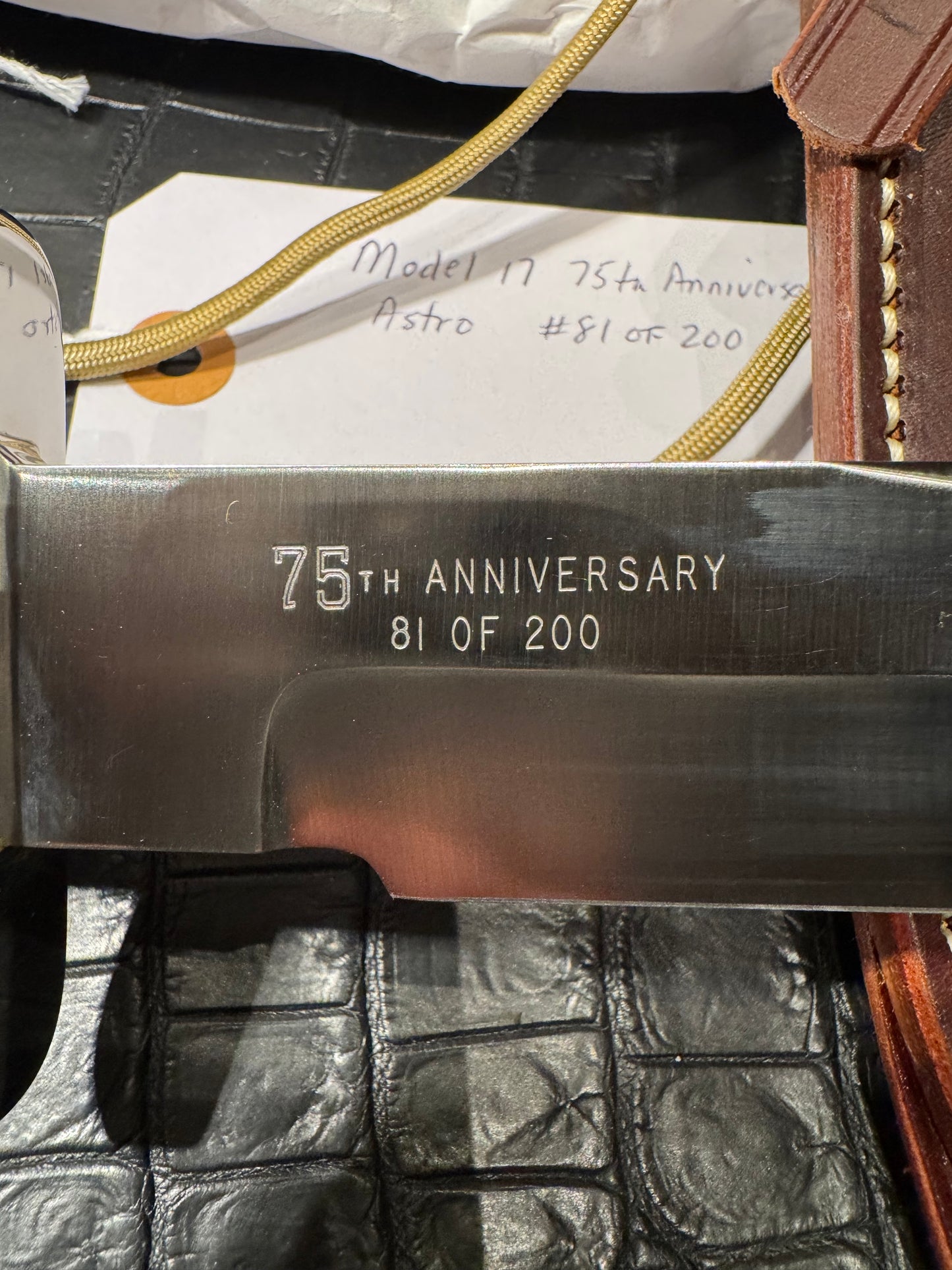 Rare RANDALL KNIFE SPECIAL EDITION 75TH Anniversary Astro #81/200 Box + Paper.