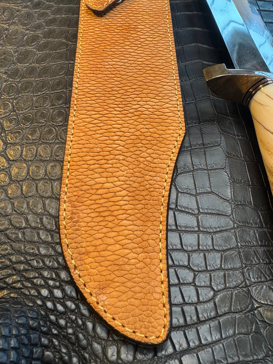 Randall Model Smithsonian “Smitty” Sheath Lugged Hilt in Exotic Beaver Tail by Treeman. (Sheath only)