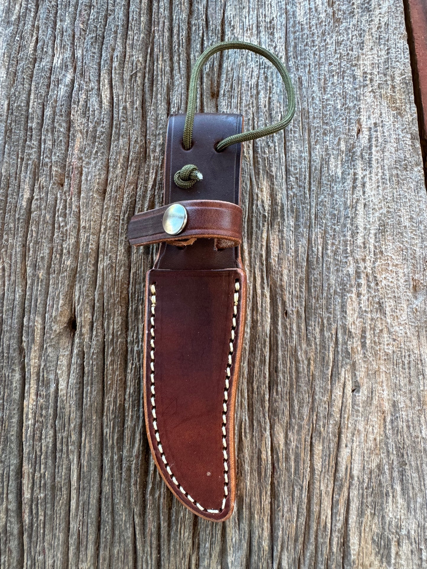 New Randall Sullivans by Gutcher Leather Knife Sheath for a Model 8-4X with Sharpening Stone.