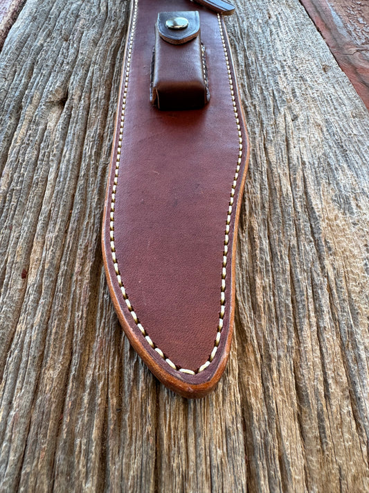 New Randall Sullivans by Gutcher Leather Knife Sheath for a Model 12-11 Confederate with Sharpening Stone.