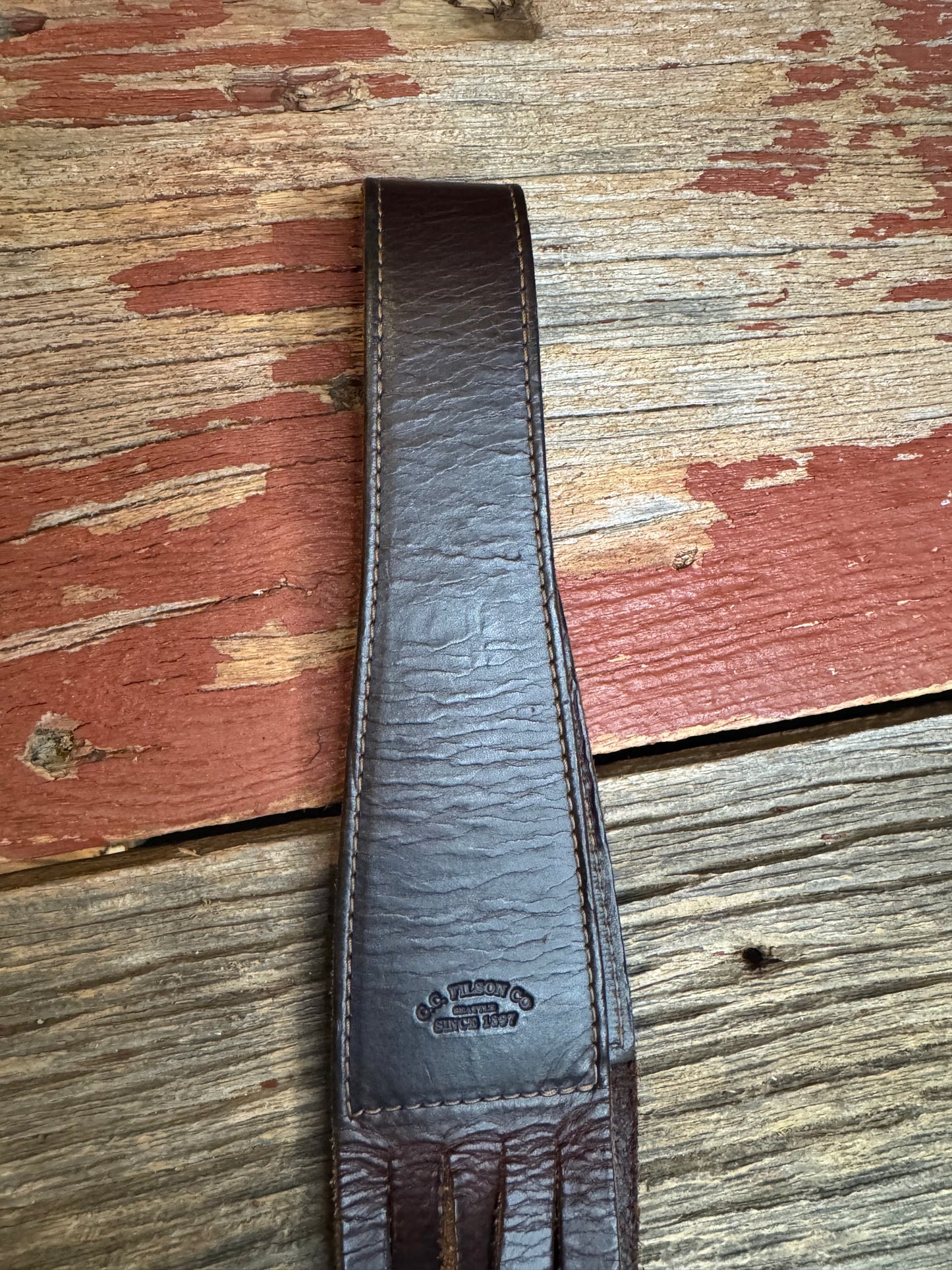 Rare Filson Game or Bird Strap in Heavy Bridle and Leather| Dark Brown| Made in the USA