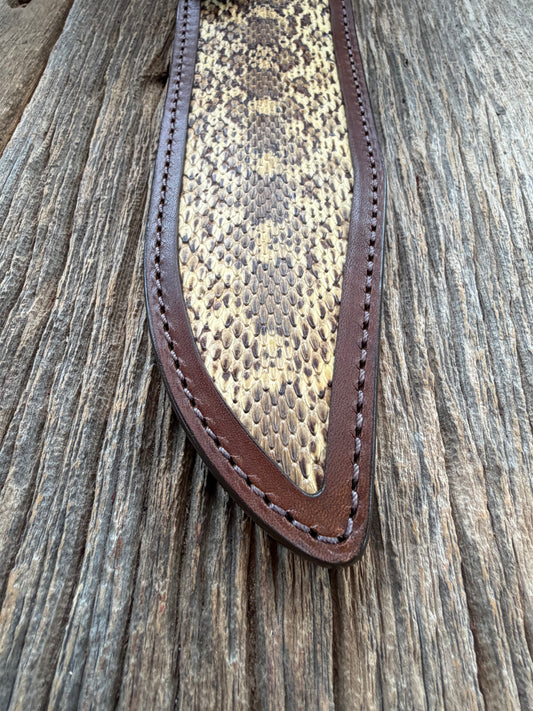 Randall Model 12-9 Sheath in Exotic West Texas Yellow Gopher Snake from Treeman Sheaths.