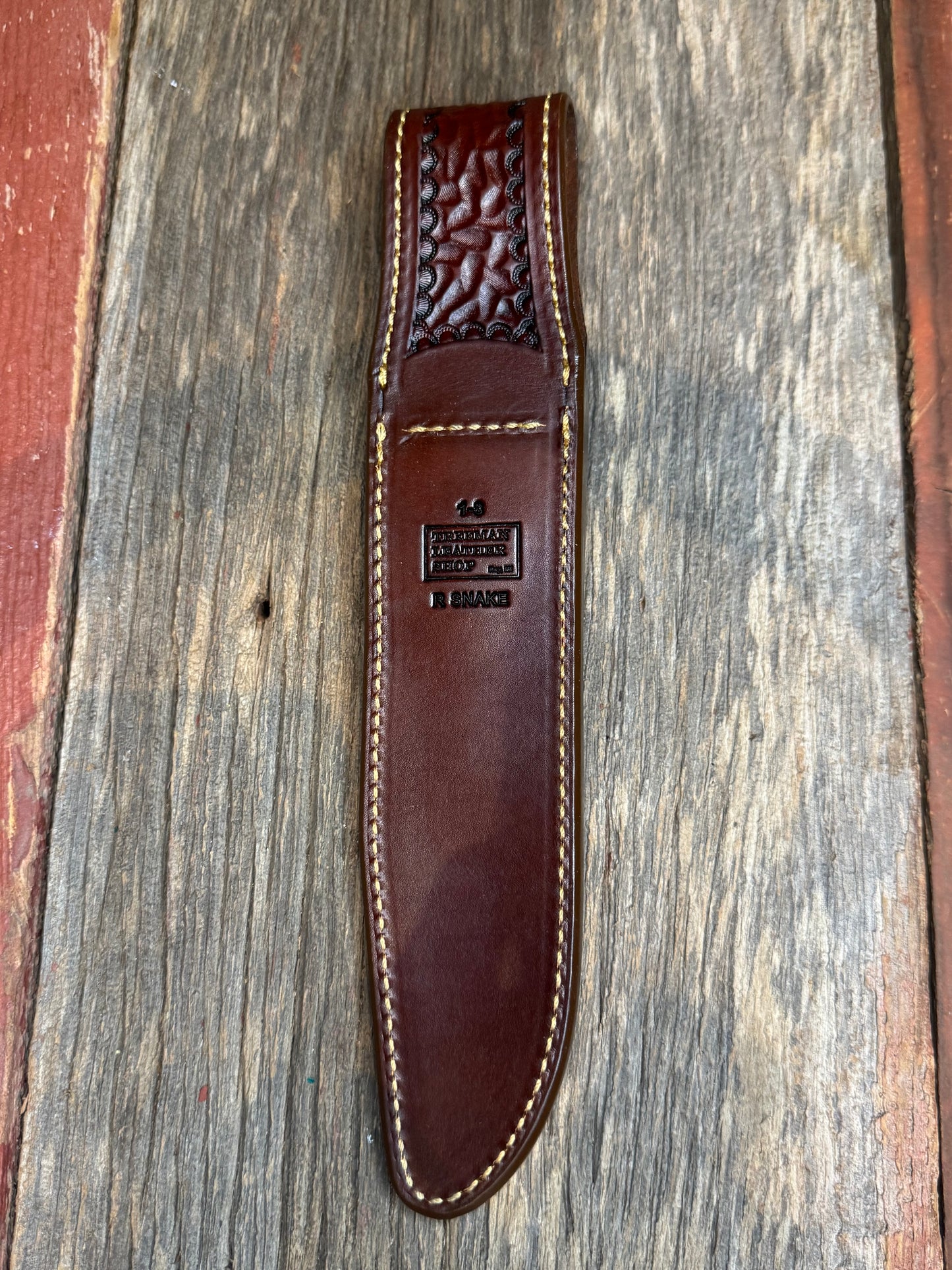Randall Model 1-8 Sheath in Exotic Rattlesnake from Treeman.