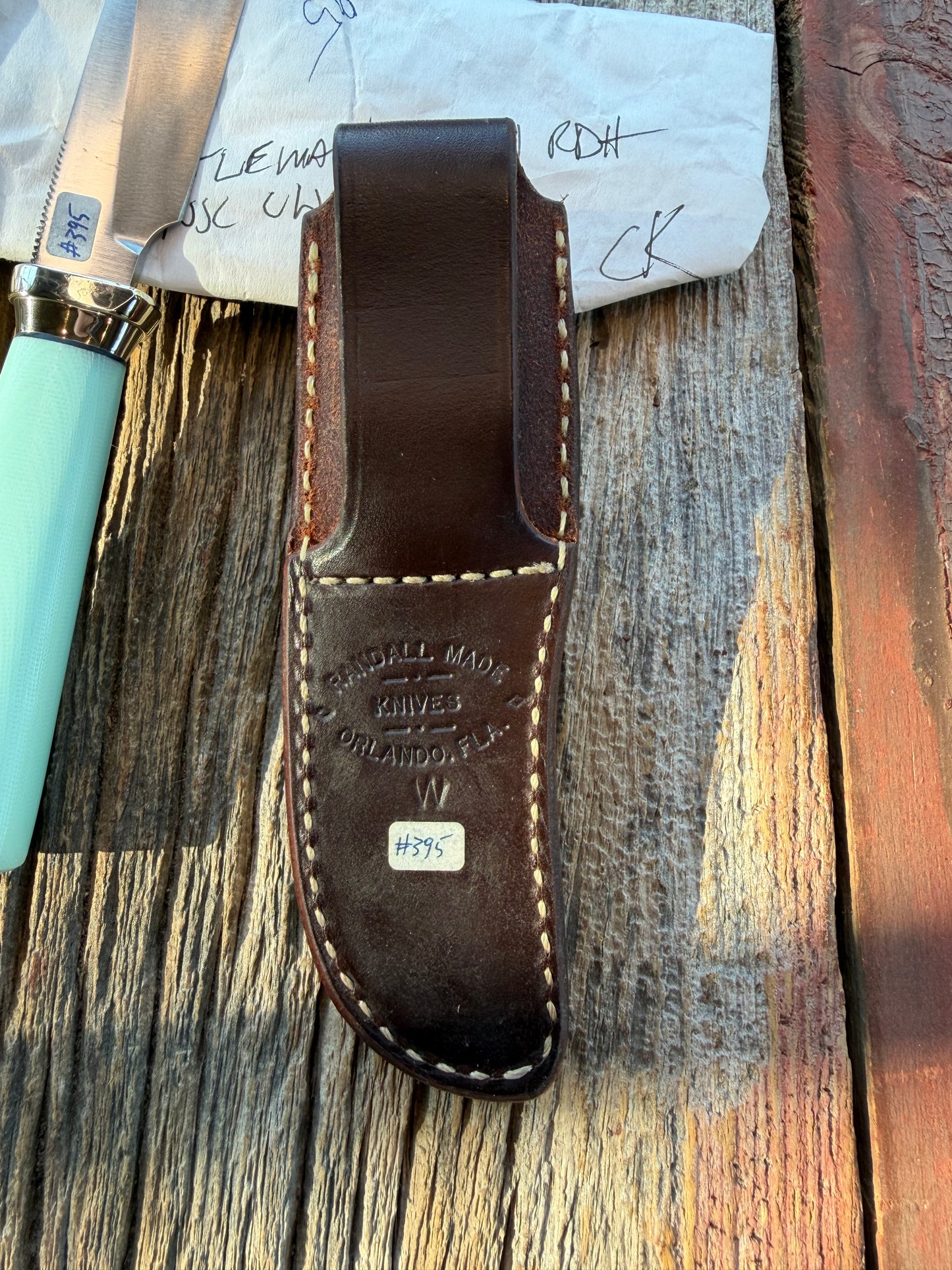 New in Paper Randall Non Catalog Model Cattleman. G 10 Tiffany handle. Nickel Silver collar, Stainless blade.
