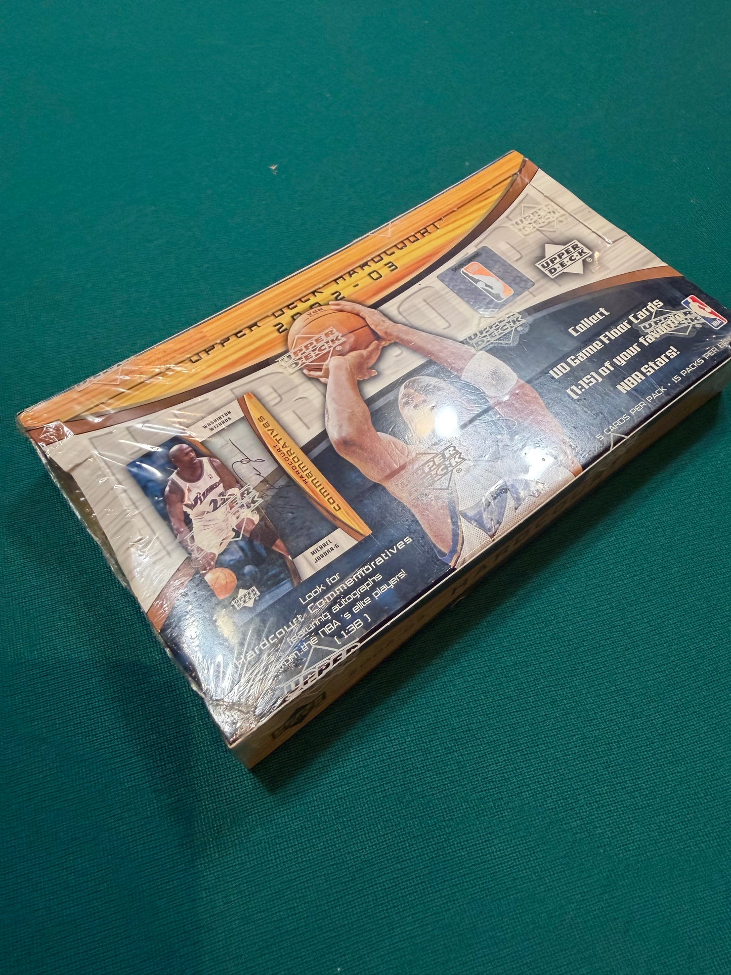 2002/03 Upperdeck Hardcourt Bowman’s Basketball Hobby Box Sealed 15 packs per box