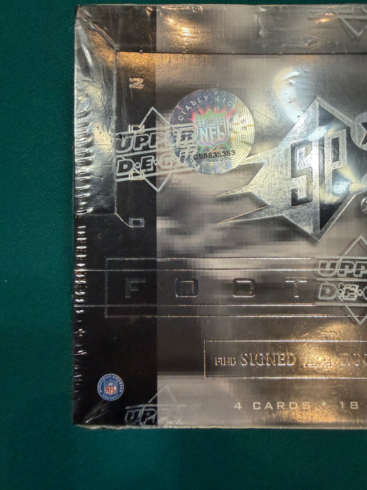2000 Upperdeck SPX Football Hobby Box 18 packs per box. Brady Rookie Year Factory Sealed!