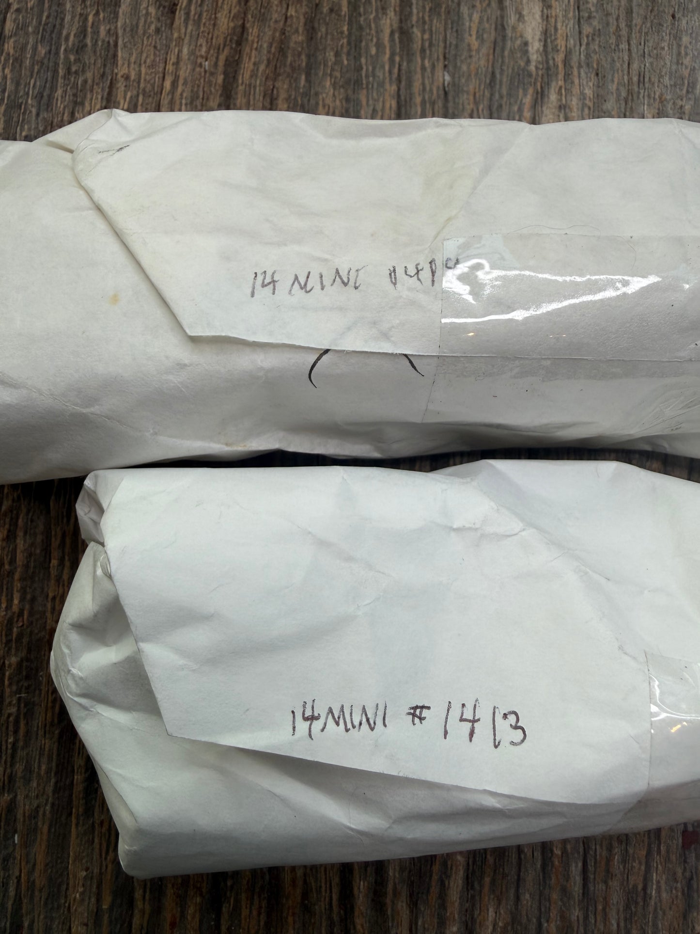 New in Paper a Pair of Sequentially numbered Randall Made Knife Mini Model 14’s Attack Knife Black Micarta SN # 1413 and # 1414