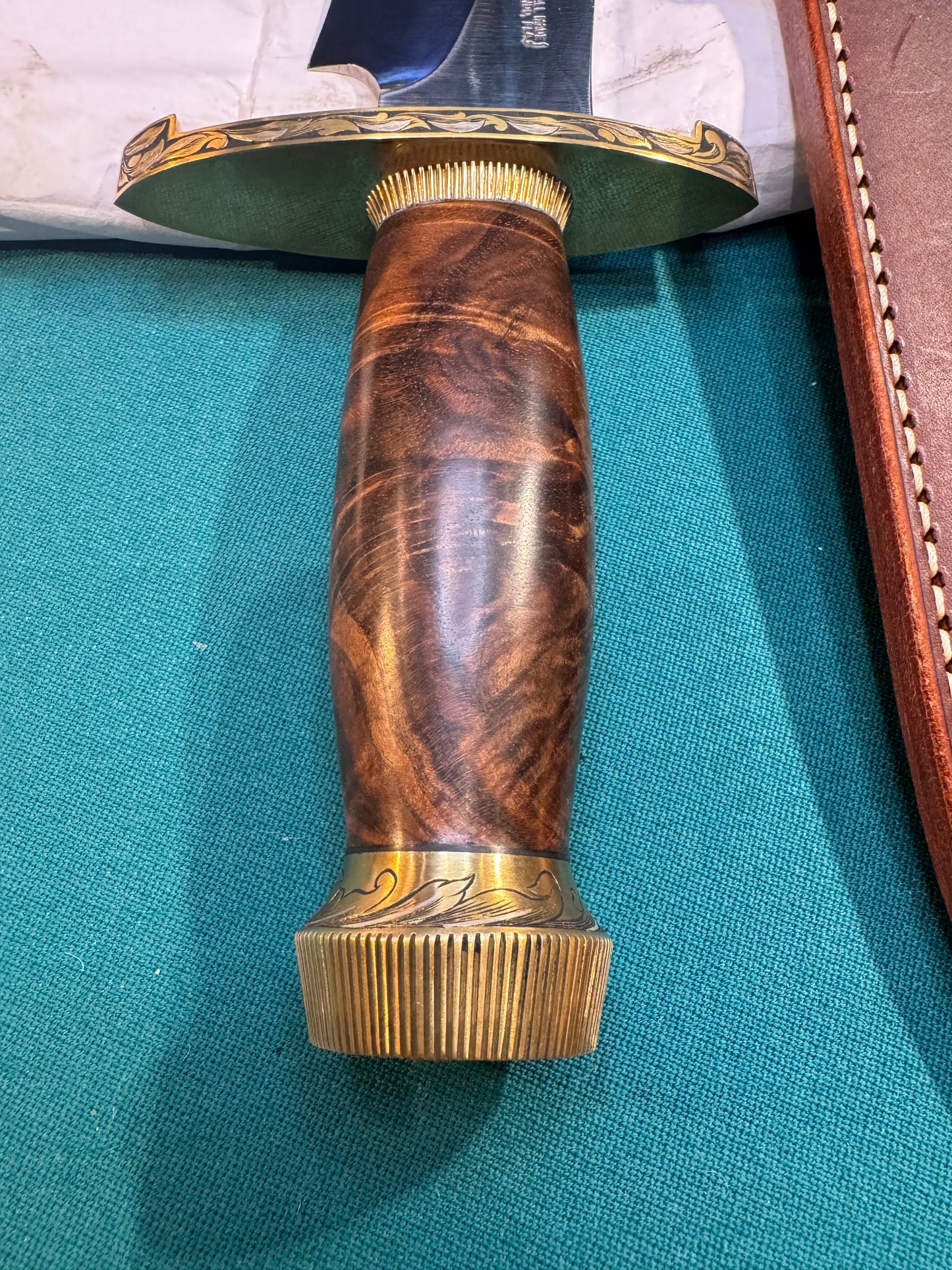 New in Paper Randall Large Sasquatch Brass Lugged Hilt Turkish Walnut #994 Jere Davidson engraved