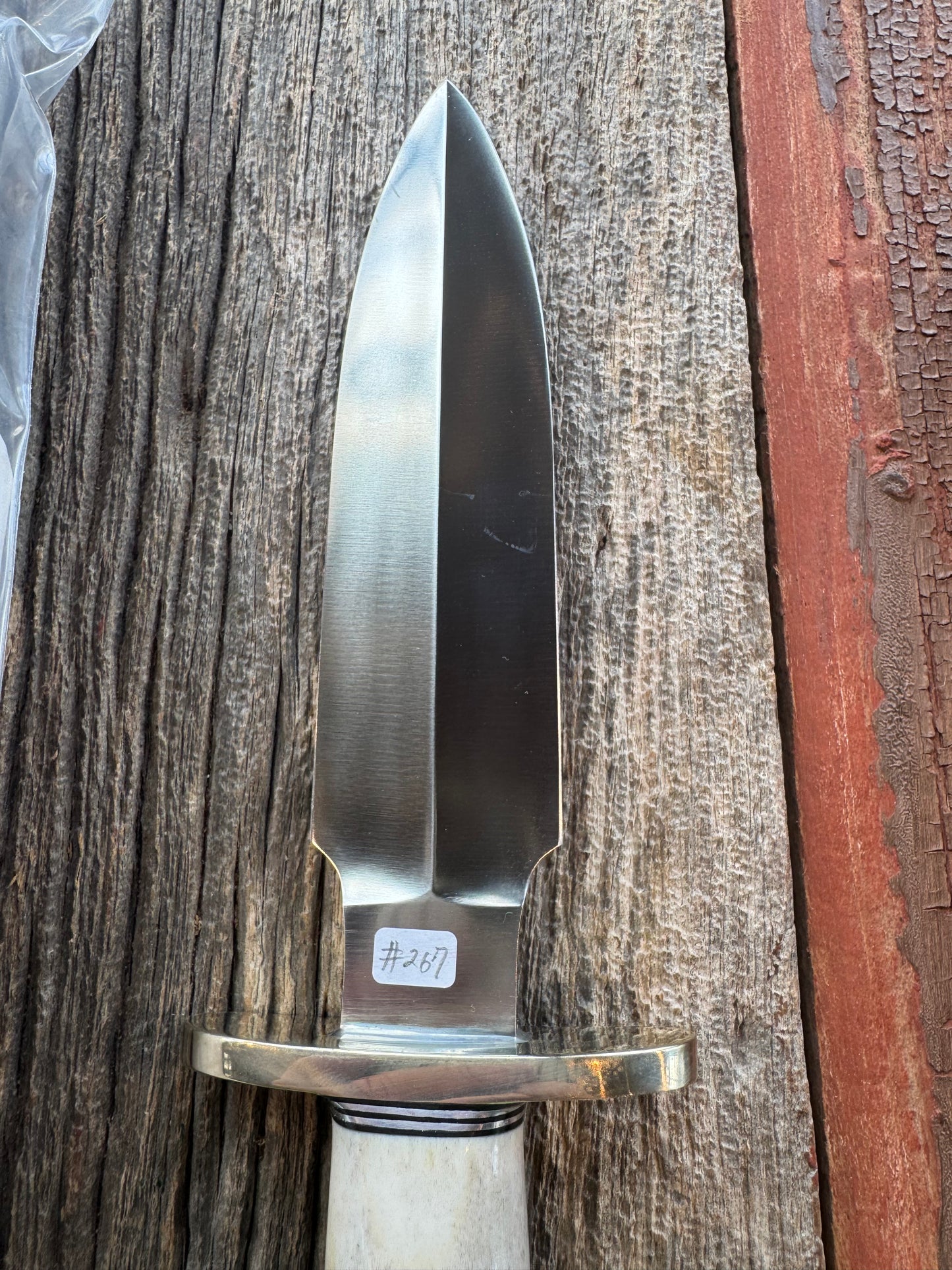 Randall Model Clinton Special in a gorgeous piece of Polished Crown Stag. Nickel Silver Hilt and a natural exposed end. Stainless,