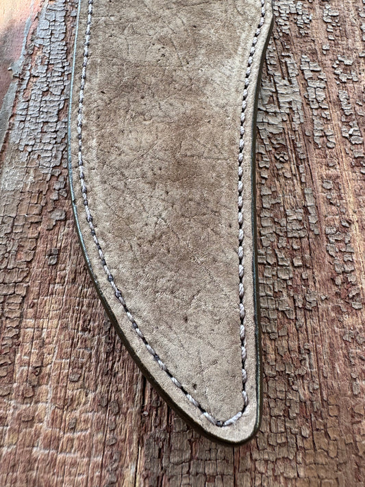 Randall Model 12-8 “Big Bear” Sheath in Exotic Grey Hippo leather by Treeman.