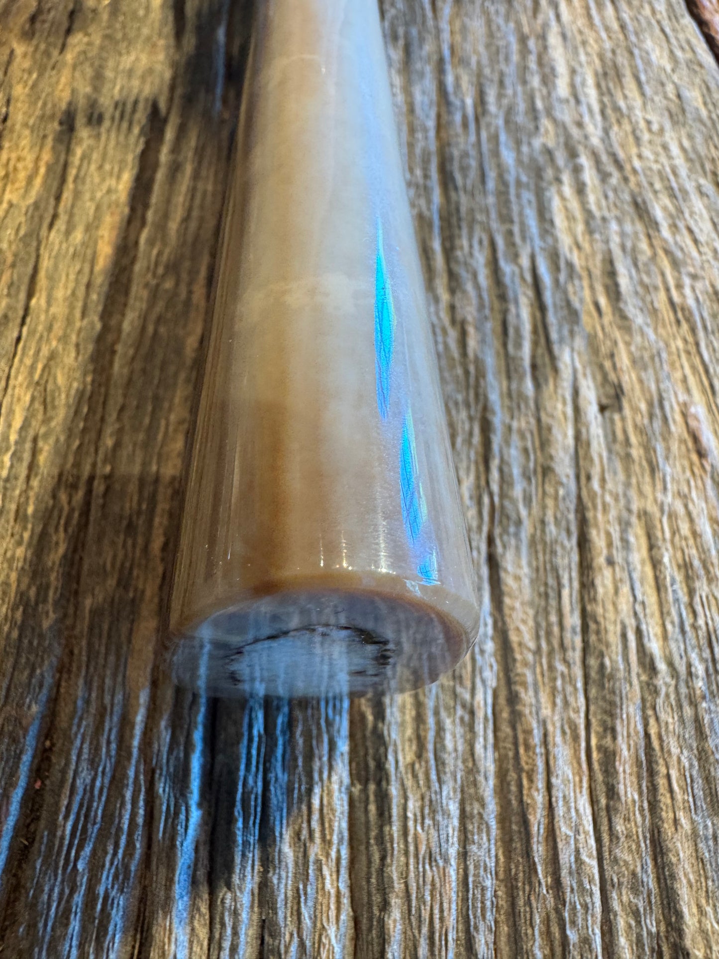 Randall Model 19-4 in Beautiful Fossil Walrus Ivory. Gorgeous colors and very rare to see a 19 in FWI. Nickel Silver Single Hilt and natural end, SS, and Flawless