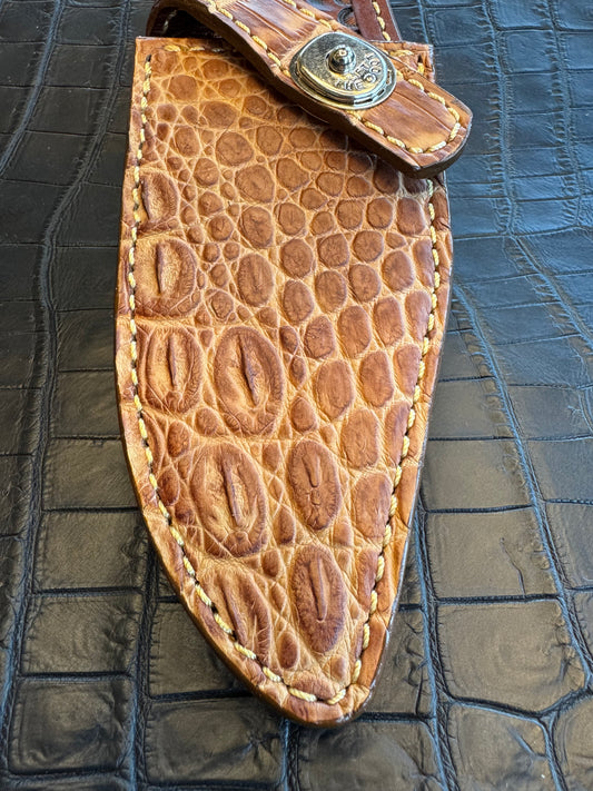 Randall Model 19-5 Exotic Rum Tan Crocodile Sheath from Treeman.