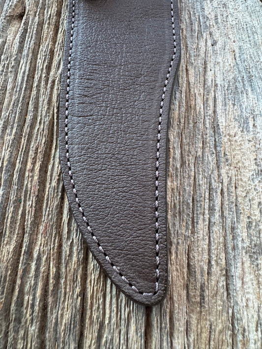 Randall Model 12-8 Big Bear Sheath in Exotic Cape Buffalo in Dark Brown Leather from Treeman.