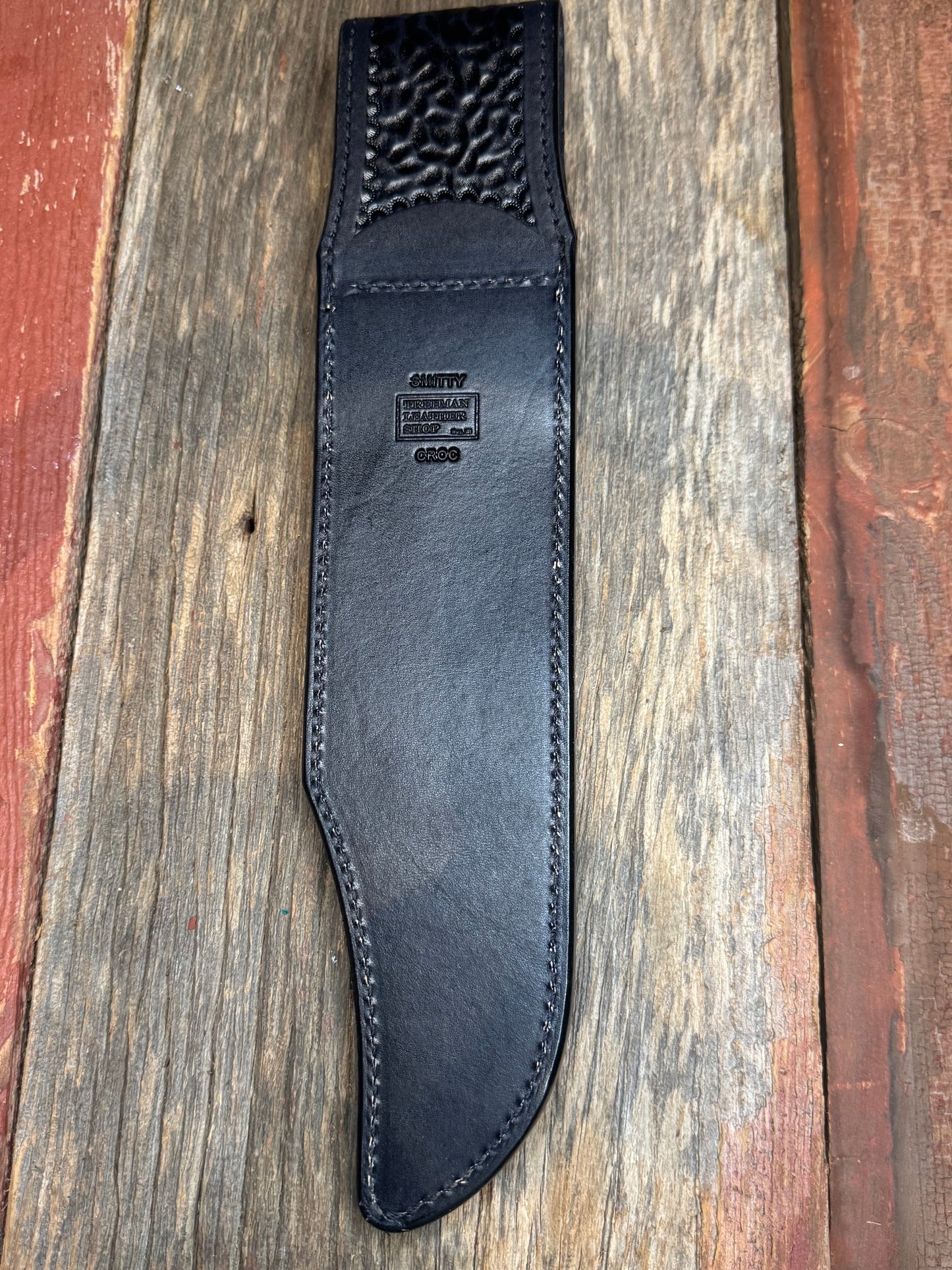 Randall Model 12-11 “Smitty” Anus Sheath in Exotic Natural Crocodile from Treeman.