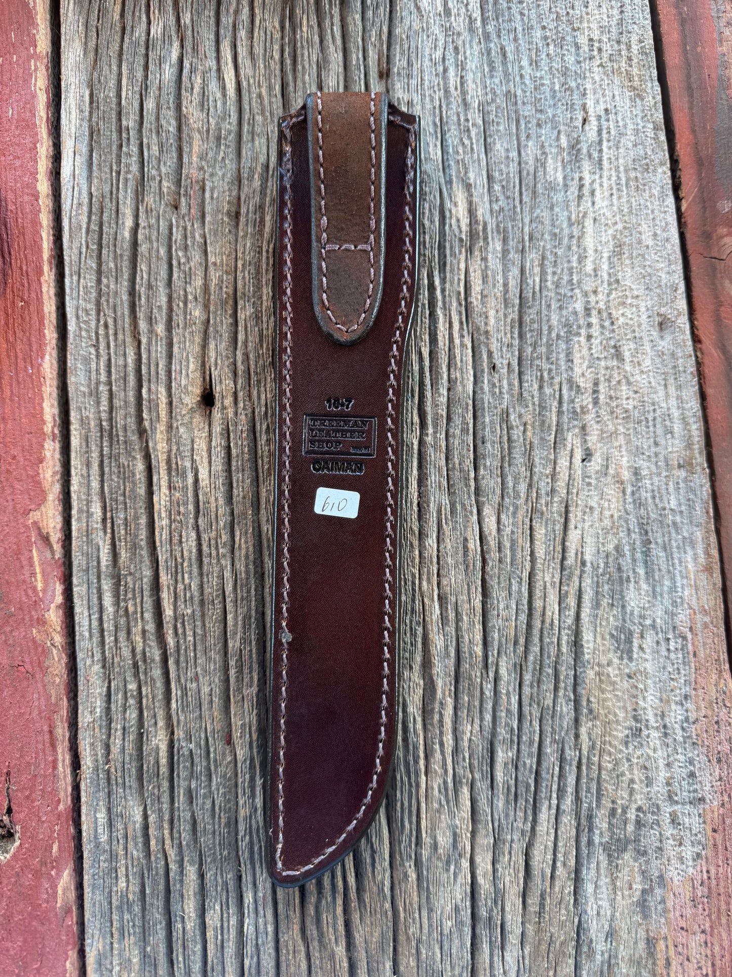 Randall Model 10-7 Fisherman Exotic Sheath in Dark Brown Caiman by Treeman.