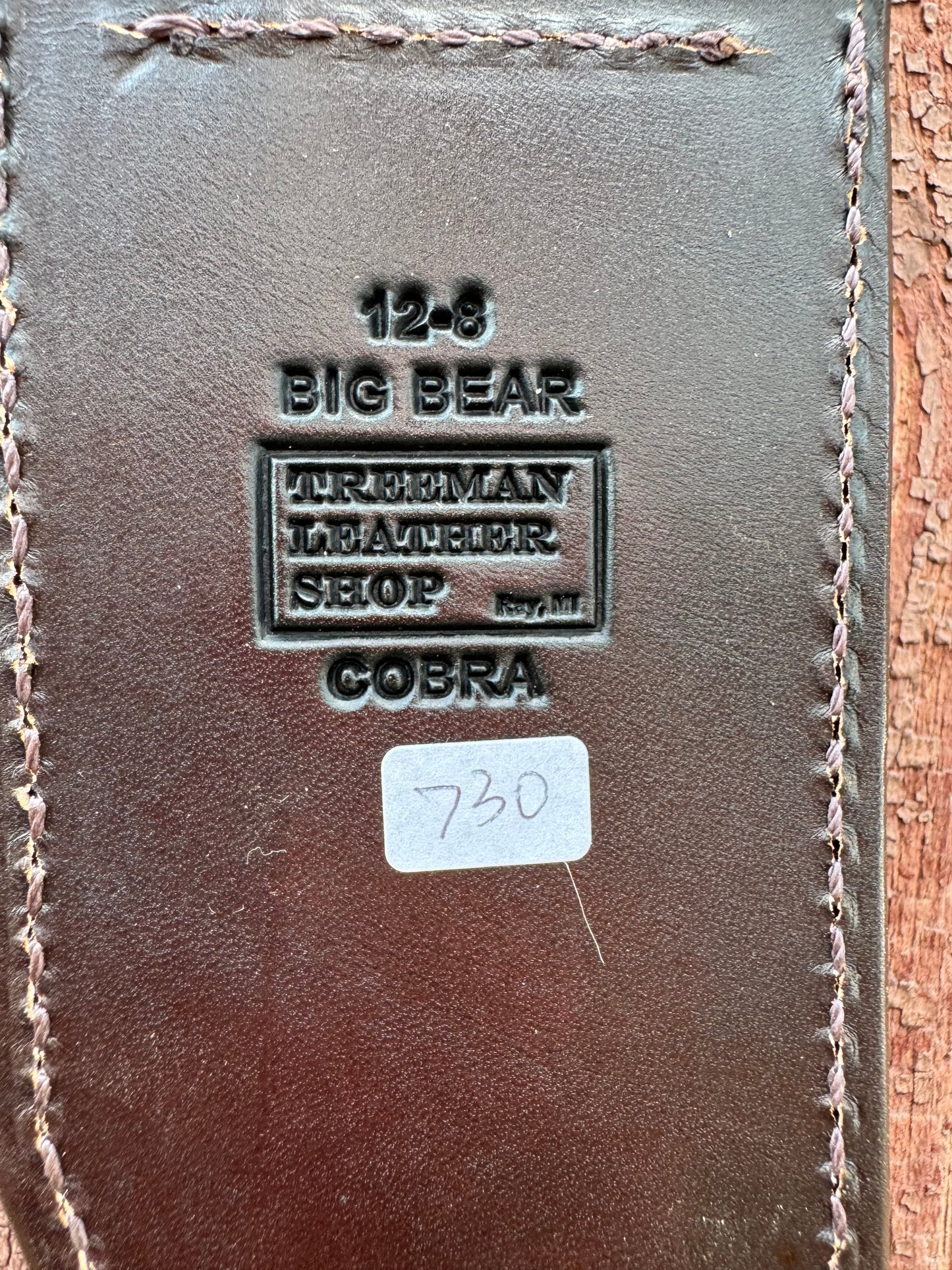 Randall Model 12-8 “Big Bear” Sheath in Exotic Cobra with actual head by Treeman.