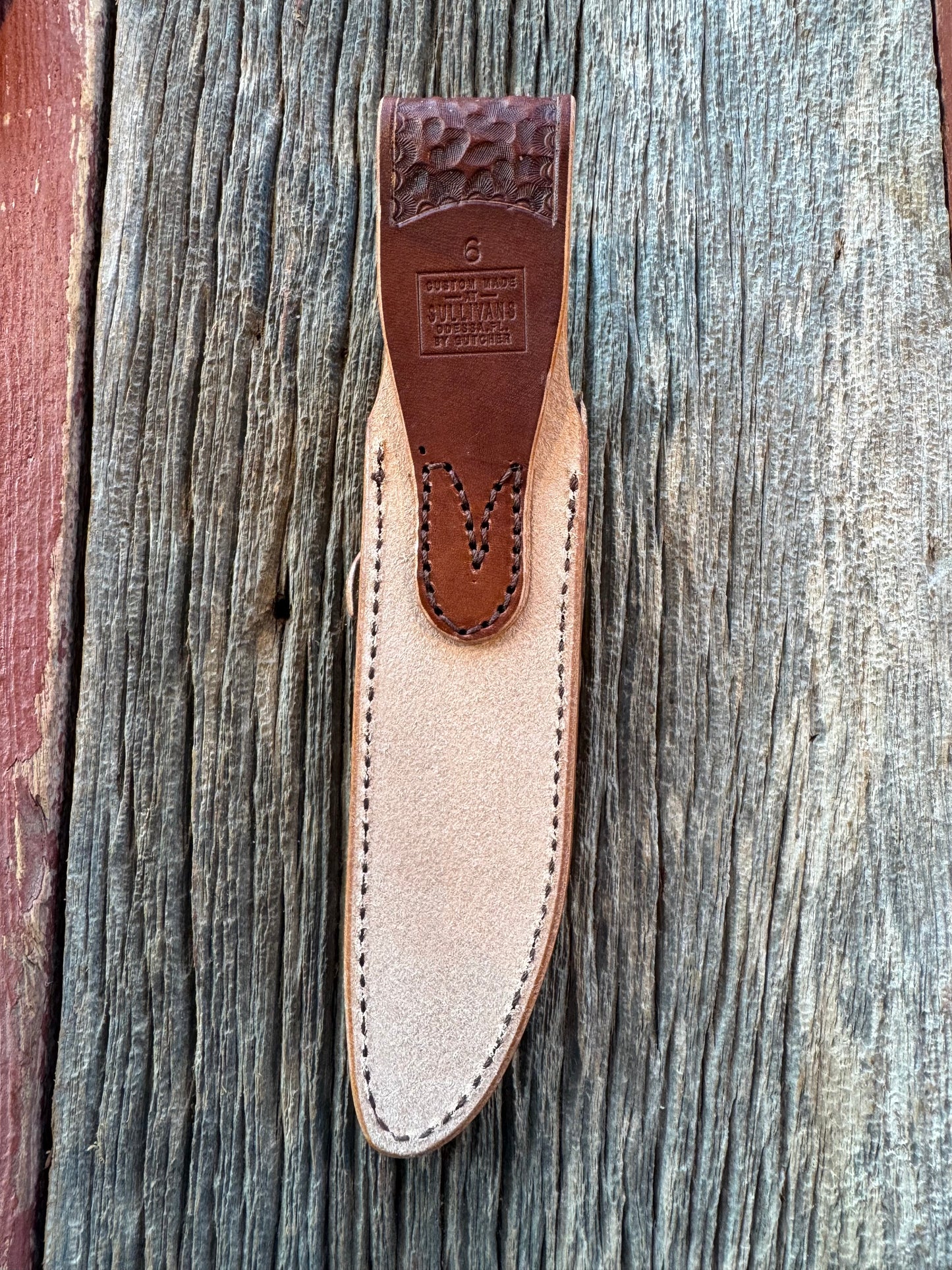New Randall Sullivans by Gutcher Exotic Python Knife Sheath for a Model 1-6 or 12-6 with Sharpening Stone.