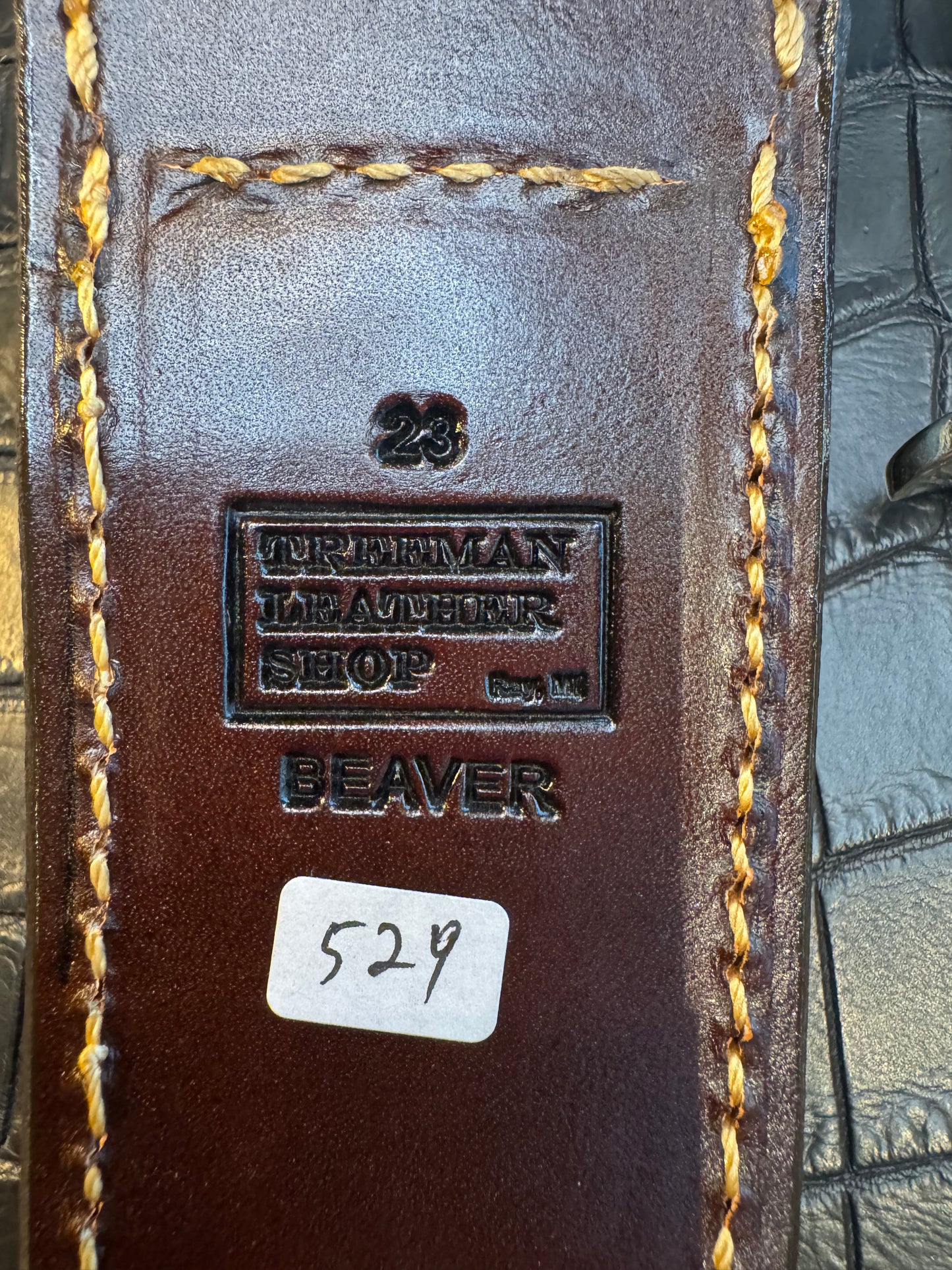Randall Model 23 Sheath Straight Hilt in Exotic Beaver Tail by Treeman. (Sheath only)