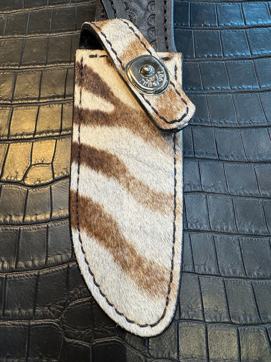 Randall Model 23 Exotic Sheath in Zebra by Treeman.