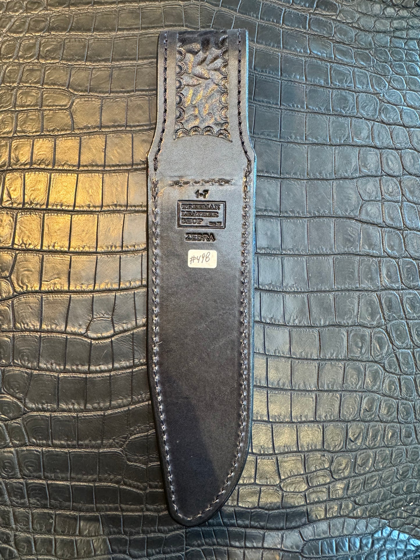 Randall Model 1-7 Exotic Sheath in Zebra by Treeman.